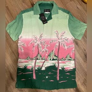 Original Use Retro Palm Button Down Shirt size Small NWT